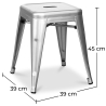 Buy Industrial Design Stool - 45cm - New Edition - Metalix Silver 60139 with a guarantee