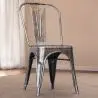 Buy Dining chair Bistrot Metalix industrial Metal - New Edition Metallic bronze 60136 - prices