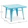 Buy Kid Table Bistrot Metalix Industrial Metal - New Edition Turquoise 60135 in the United Kingdom