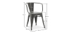 Buy Dining Chair with armrest Bistrot Metalix industrial Metal - New Edition Dark grey 60140 - prices