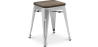 Buy Industrial Design Bar Stool - Wood & Steel - 45cm - New Edition - Metalix Steel 60145 in the United Kingdom