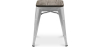 Buy Industrial Design Bar Stool - Wood & Steel - 45cm - New Edition - Metalix Steel 60145 with a guarantee