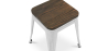 Buy Industrial Design Bar Stool - Wood & Steel - 45cm - New Edition - Metalix Steel 60145 - in the UK