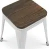 Buy Industrial Design Bar Stool - Wood & Steel - 45cm - New Edition - Metalix Steel 60145 home delivery