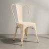 Buy Dining chair Bistrot Metalix industrial Matte Metal - New Edition Cream 60147 - prices