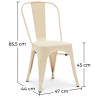 Buy Dining chair Bistrot Metalix industrial Matte Metal - New Edition Cream 60147 home delivery