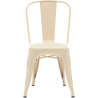 Buy Dining chair Bistrot Metalix industrial Matte Metal - New Edition Cream 60147 - in the UK