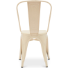 Buy Dining chair Bistrot Metalix industrial Matte Metal - New Edition Cream 60147 in the United Kingdom