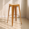 Buy Bar Stool - Industrial Design - 76cm - New Edition- Metalix Gold 60149 at MyFaktory