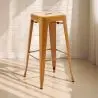 Buy Bar Stool - Industrial Design - 76cm - New Edition- Metalix Gold 60149 - in the UK