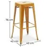Buy Bar Stool - Industrial Design - 76cm - New Edition- Metalix Gold 60149 at MyFaktory
