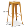 Buy Bar Stool - Industrial Design - 76cm - New Edition- Metalix Gold 60149 in the United Kingdom