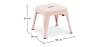 Buy Kid Stool Bistrot Metalix Industrial Metal - New Edition Pink 60151 home delivery