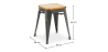 Buy Stool Bistrot Metalix Industrial Metal and Light Wood - 45 cm - New Edition Light grey 60153 - in the UK
