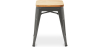 Buy Stool Bistrot Metalix Industrial Metal and Light Wood - 45 cm - New Edition Light grey 60153 - in the UK