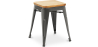 Buy Stool Bistrot Metalix Industrial Metal and Light Wood - 45 cm - New Edition Light grey 60153 - prices
