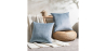 Buy Velvet square cushion (45x45 CM) - Lenay Grey 60155 - in the UK