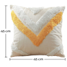 Buy Square Cotton Cushion Boho Bali Style (45x45 cm) cover + filling - Indra Yellow 60158 - in the UK