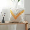 Buy Square Cotton Cushion Boho Bali Style (45x45 cm) cover + filling - Indra Yellow 60158 in the United Kingdom