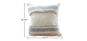 Buy Square Cotton Cushion Boho Bali Style (45x45 cm) cover + filling - Kamala Grey 60160 in the United Kingdom