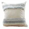 Buy Square Cotton Cushion Boho Bali Style (45x45 cm) cover + filling - Kamala Grey 60160 - in the UK