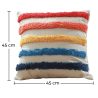 Buy Square Cotton Cushion Boho Bali Style (45x45 cm) cover + filling - Lalita Multicolour 60162 in the United Kingdom