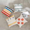 Buy Square Cotton Cushion Boho Bali Style (45x45 cm) cover + filling - Lalita Multicolour 60162 at MyFaktory