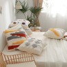 Buy Square Cotton Cushion Boho Bali Style (45x45 cm) cover + filling - Rajal Grey 60166 at MyFaktory