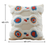 Buy Square Cotton Cushion Boho Bali Style (45x45 cm) cover + filling - Veras Multicolour 60169 in the United Kingdom