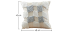 Buy Square Cotton Cushion Boho Bali Style (45x45 cm) cover + filling - Veleki Grey 60170 in the United Kingdom