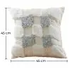 Buy Square Cotton Cushion Boho Bali Style (45x45 cm) cover + filling - Veleki Grey 60170 in the United Kingdom