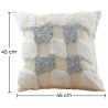 Buy Square Cotton Cushion Boho Bali Style (45x45 cm) cover + filling - Veleki Grey 60170 in the United Kingdom