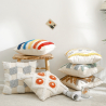 Buy Square Cotton Cushion Boho Bali Style (45x45 cm) cover + filling - Veleki Grey 60170 at MyFaktory