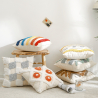 Buy Square Cotton Cushion Boho Bali Style (45x45 cm) cover + filling - Pineka Orange 60171 in the United Kingdom