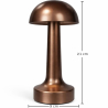 Buy Table Lamp USB Rechargeable LED - Modern Design - Warm Light - Touch Control - Guteby Brown 60173 - in the UK
