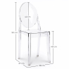 Buy Pack of 2 Transparent Dining Chairs - Victoire  Transparent 58734 - prices