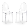 Buy Pack of 2 Transparent Dining Chairs - Victoire  Transparent 58734 - in the UK