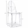 Buy Pack of 2 Transparent Dining Chairs - Victoire  Transparent 58734 - in the UK
