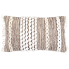 Buy Rectangular Cushion in Boho Bali Style, Cotton & Wool cover + filling - Gaia Grey 60176 - in the UK