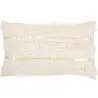 Buy Rectangular Cushion in Boho Bali Style, Cotton cover + filling - Celestia White 60178 - in the UK