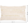 Buy Rectangular Cushion in Boho Bali Style, Cotton cover + filling - Celestia White 60178 in the United Kingdom