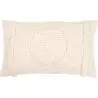 Buy Rectangular Cushion in Boho Bali Style, Cotton cover + filling - Gaia White 60181 - in the UK