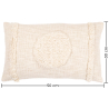 Buy Rectangular Cushion in Boho Bali Style, Cotton cover + filling - Gaia White 60181 in the United Kingdom