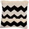 Buy Square Cotton Cushion in Boho Bali Style cover + filling - Gwen White / Black 60182 - in the UK