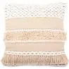 Buy Square Cotton Cushion in Boho Bali Style cover + filling - Hera White 60183 - in the UK