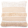 Buy Square Cotton Cushion in Boho Bali Style cover + filling - Hera White 60183 - in the UK