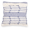 Buy Square Cotton Cushion in Boho Bali Style cover + filling - Laurie Blue 60186 - in the UK