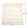 Buy Boho Bali Style Wool Cushion cover + filling - Akasha White 60190 in the United Kingdom