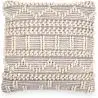 Buy Square Cushion in Boho Bali Style, Cotton & Wool cover + filling - Mirenva Grey 60194 - in the UK
