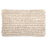 Buy Rectangular Cushion in Boho Bali Style, Wool cover + filling - Samantha White 60196 - in the UK